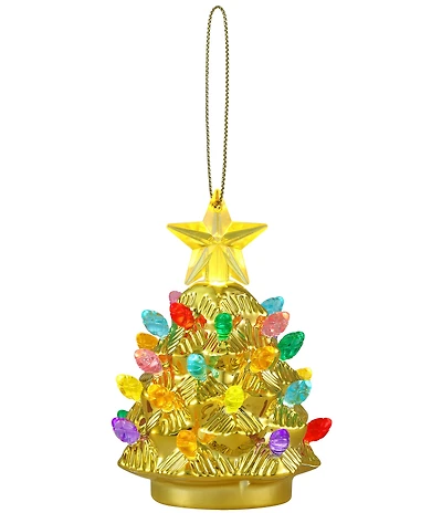 Mr. Christmas LED-Lighting Shatterproof Gold Electroplated Tree Ornament