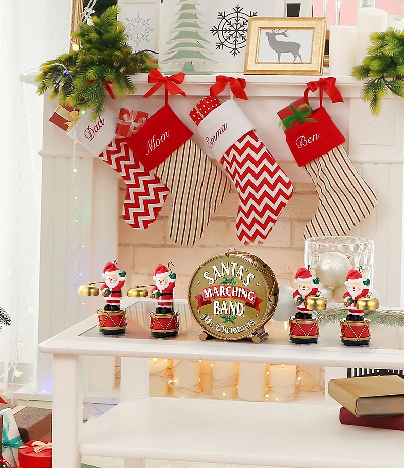 Mr. Christmas Marching Band Musical Animated Santa's Marching Band Figurine
