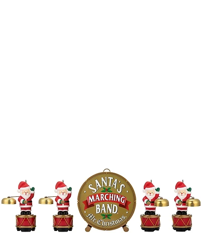 Mr. Christmas Marching Band Musical Animated Santa's Marching Band Figurine