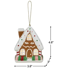 Mr. Christmas Nostalgic Ceramic Lit Gingerbread House Ornament