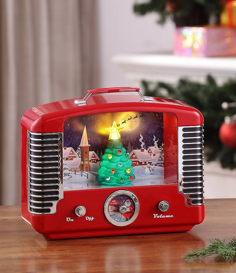 Mr. Christmas Nostalgic Tree Music Playing Radio Christmas Tabletop Decor