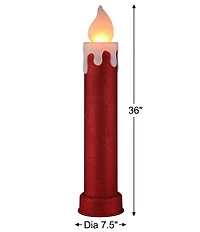 Mr. Christmas Red Glittery Blow Mold Candle, 36#double;