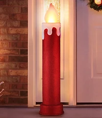 Mr. Christmas Red Glittery Blow Mold Candle, 36#double;