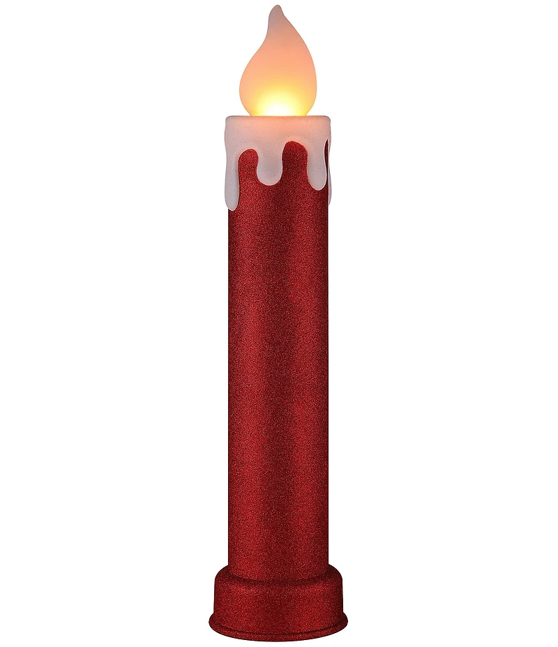 Mr. Christmas Red Glittery Blow Mold Candle, 36#double;