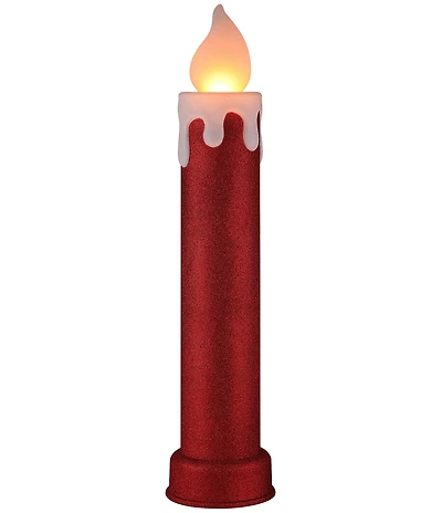 Mr. Christmas Red Glittery Blow Mold Candle, 36#double;