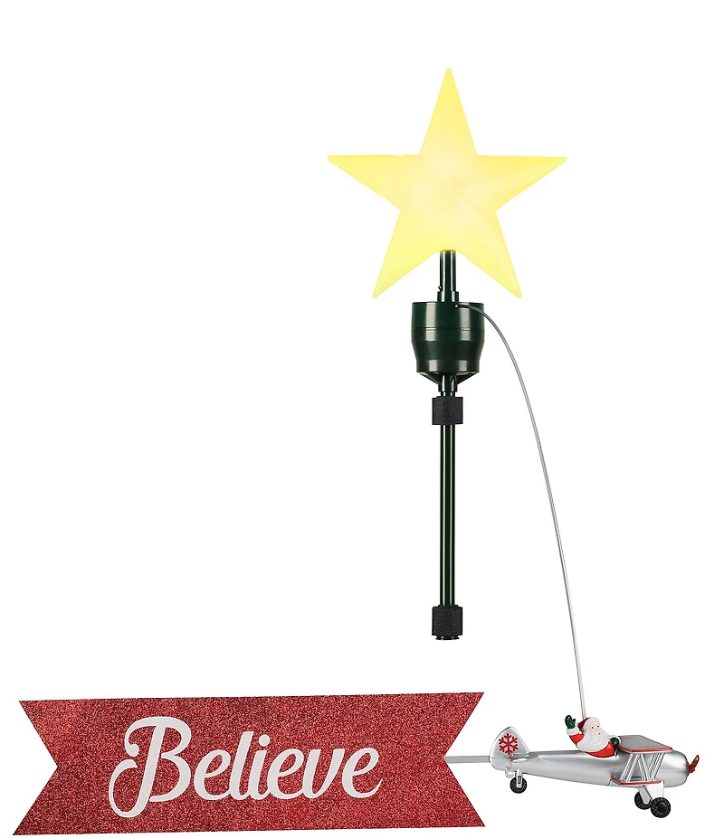 Mr. Christmas Santa's Biplane Animated Tree Topper