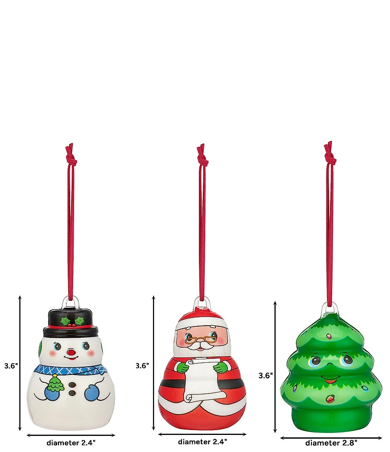 Mr. Christmas Set of 3 Musical Marshmelodies Ornaments