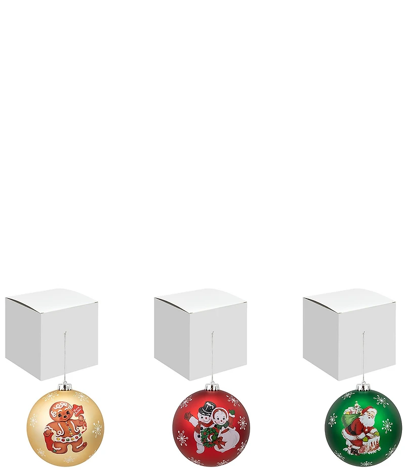 Mr. Christmas Set of 3 Shatterproof Ball Ornaments