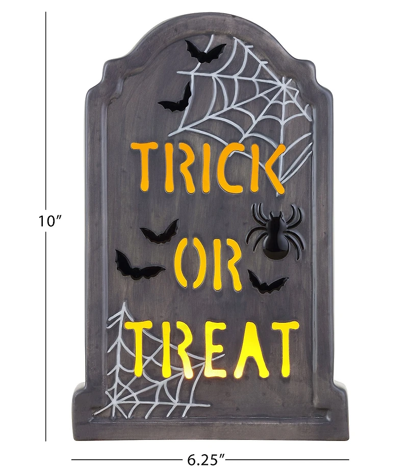 Mr. Halloween 10#double; LED Lighted Tombstone Tabletop Decor