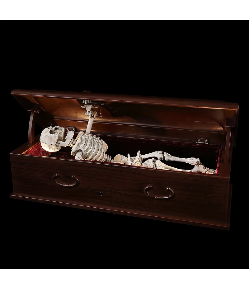 Mr. Halloween Battery-Operated Animated and Musical Skeleton Coffin