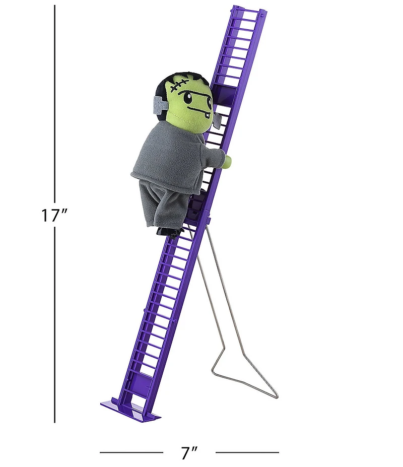 Mr. Halloween Battery-Operated Musical Animated Ladder Climbing Mini Frankie Tabletop