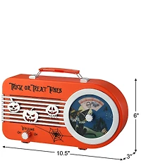 Mr. Halloween Battery-Operated Trick or Treat Musical Tabletop Orange Radio