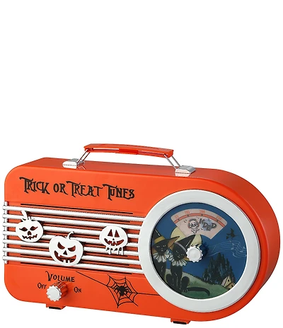 Mr. Halloween Battery-Operated Trick or Treat Musical Tabletop Orange Radio