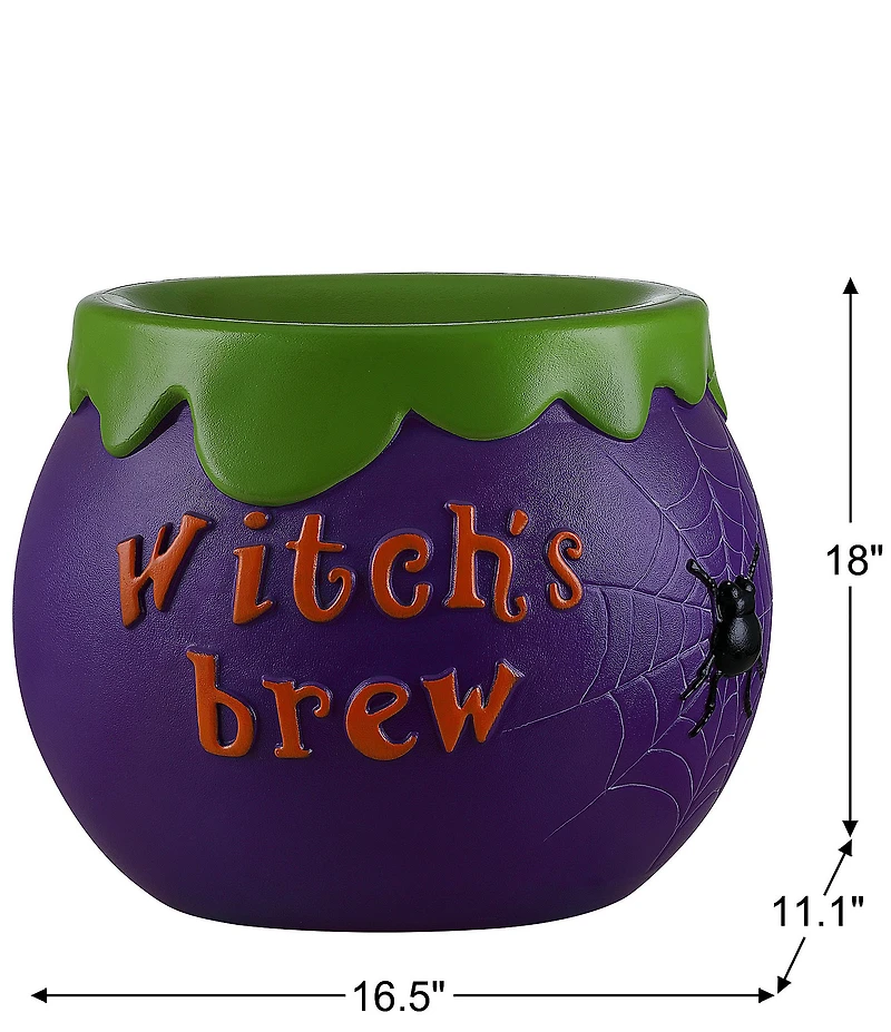 Mr. Halloween Cauldron Lit Candy Blow Mold Candy Bowl