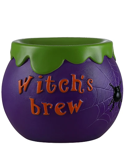 Mr. Halloween Cauldron Lit Candy Blow Mold Candy Bowl
