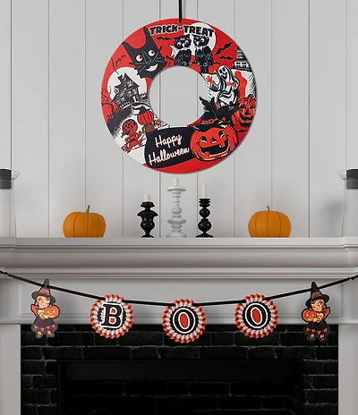 Mr. Halloween Retro Wreath and Garland Set