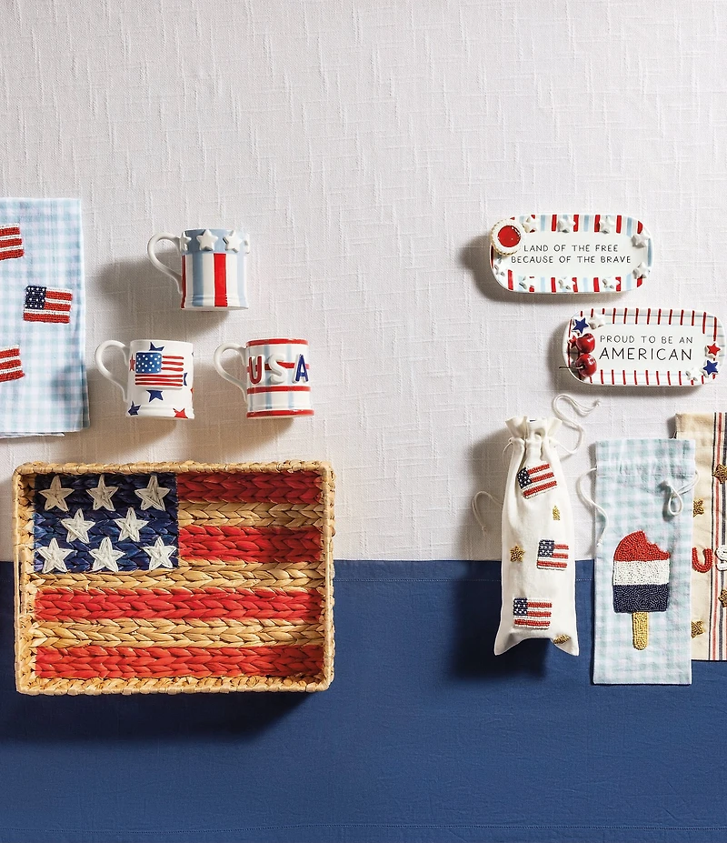 Mud Pie Americana Collection Flag Mug