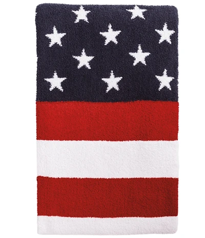 Mud Pie Americana Collection Red White & Blue American Flag Throw Blanket