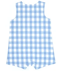 Mud Pie Baby Boys Sleeveless 1st Birthday Checked Shortall Jon Jon