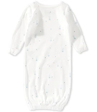Mud Pie Baby Boys Cotton Interlock Bunny Gown & Bib 2-Piece Set