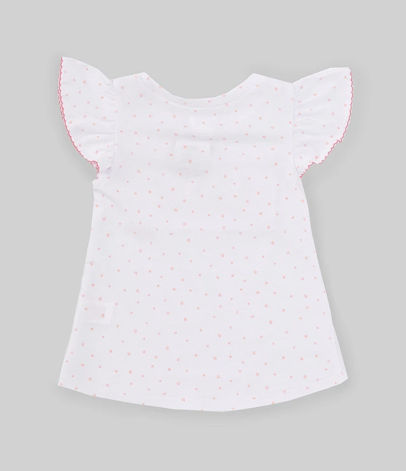 Mud Pie Baby Girls Flutter-Sleeve 1st Birthday T-Shirt