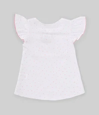 Mud Pie Baby Girls Flutter-Sleeve 1st Birthday T-Shirt