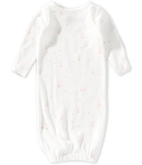 Mud Pie Baby Girls Cotton Interlock Bunny Gown & Bib 2-Piece Set
