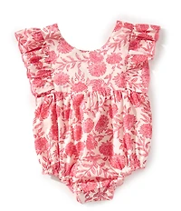 Mud Pie Baby Girls Sleeveless Floral-Printed Voile Bodysuit
