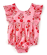 Mud Pie Baby Girls Sleeveless Floral Voile Print Bodysuit