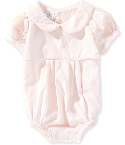Mud Pie Baby Girls Peter Pant Collar French Knot Bunny Bubble Romper