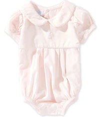 Mud Pie Baby Girls Peter Pant Collar French Knot Bunny Bubble Romper