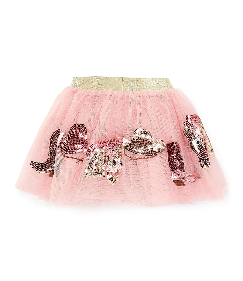 Mud Pie Baby Girls Sequin-Embellished Western-Inspired Tutu Skirt