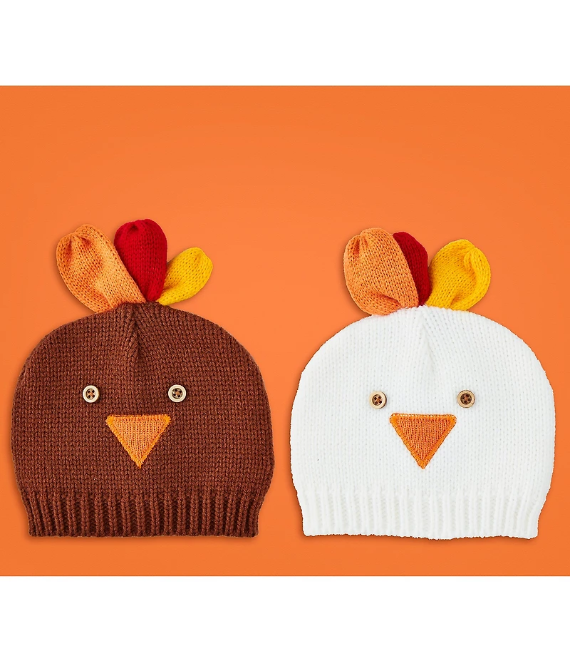 Mud Pie Baby Turkey Appliqued Crocheted Hat