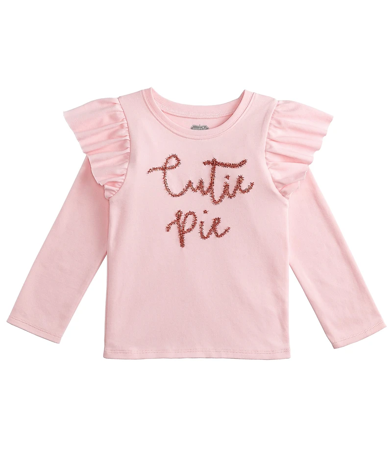 Mud Pie Baby/Little Girls Long-Sleeve Cutie Pie T-Shirt