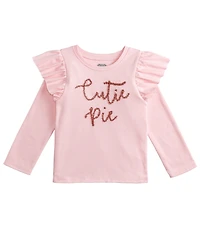 Mud Pie Baby/Little Girls Long-Sleeve Cutie Pie T-Shirt