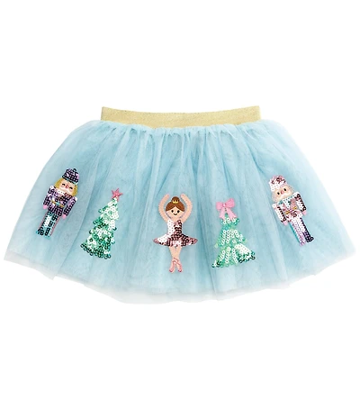 Mud Pie Baby/Little Girls Sequin-Embellished Nutcracker-Themed Mesh Tutu Skirt