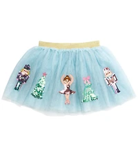 Mud Pie Baby/Little Girls Sequin-Embellished Nutcracker-Themed Mesh Tutu Skirt
