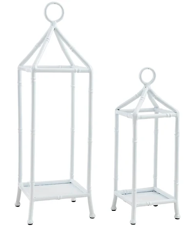 Mud Pie Bamboo Metal Lantern, Set of 2