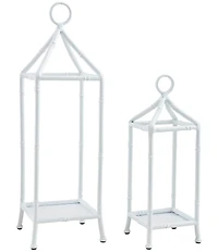 Mud Pie Bamboo Metal Lantern, Set of 2