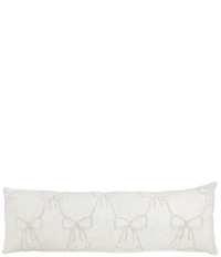 Mud Pie Beaded Bow Lumbar Pillow