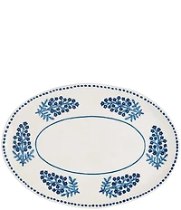 Mud Pie Block Print Oval Platter
