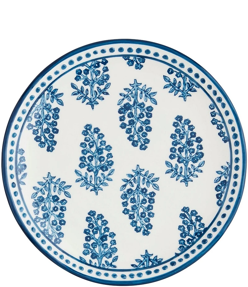 Mud Pie Bloom Print Accent Salad Plate