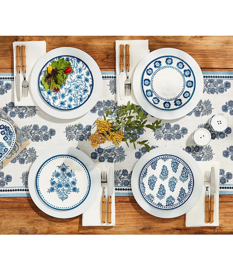 Mud Pie Bloom Print Accent Salad Plate