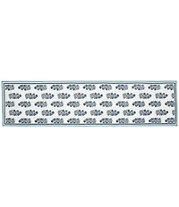 Mud Pie Blue Block Print Runner, 72#double;