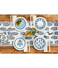 Mud Pie Blue Block Print Runner, 72#double;