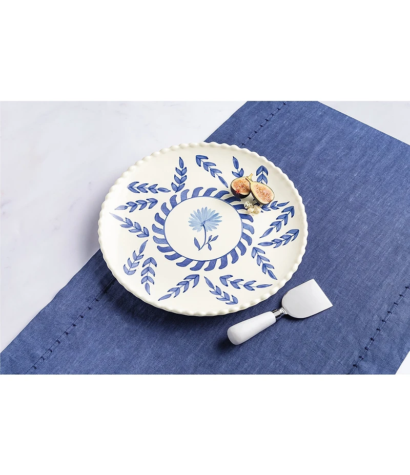 Mud Pie Blue Willow Collection Round Platter with Server