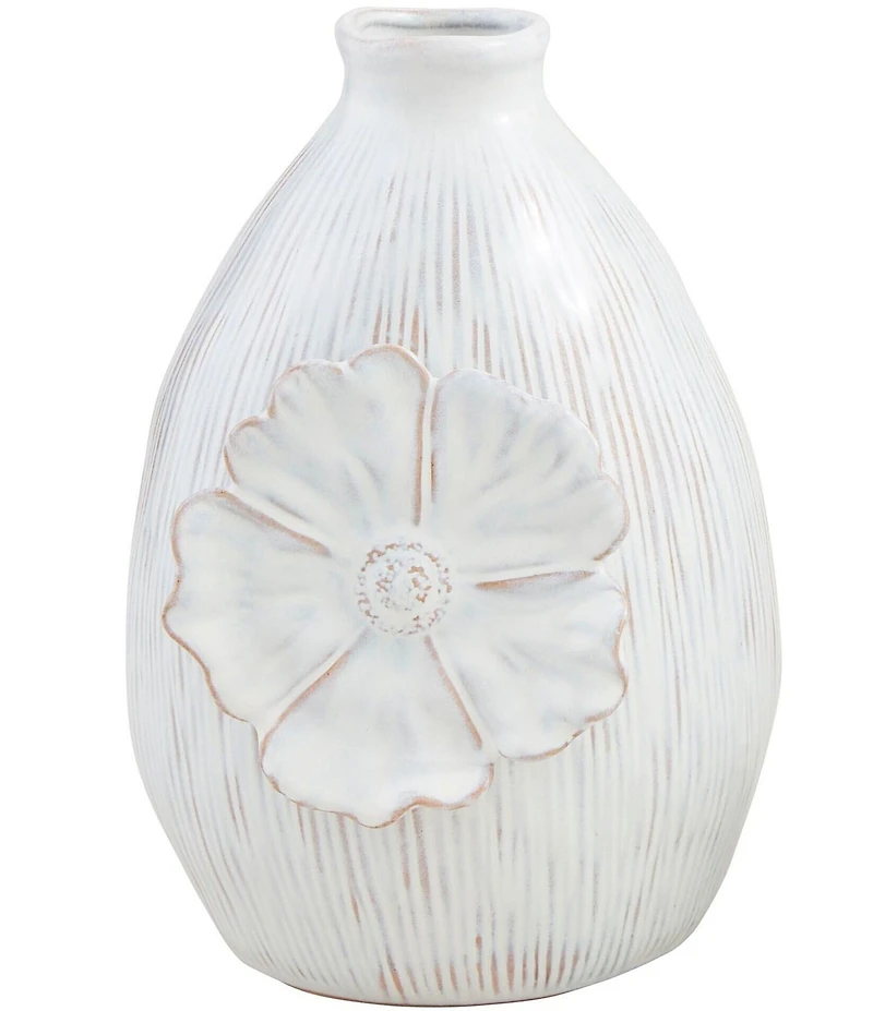 Mud Pie Botanica Collecton Sculpted Flower Bloom Vase