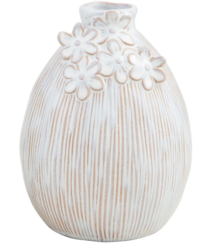 Mud Pie Botanica Collecton Sculpted Flower Bloom Vase