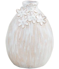 Mud Pie Botanica Collecton Sculpted Flower Bloom Vase