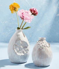 Mud Pie Botanica Collecton Sculpted Flower Bloom Vase